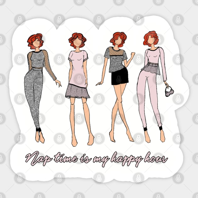 Nap time is my happy hour Sticker by Maolli Land